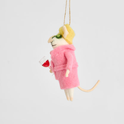 Priscilla Pampered Mouse Hanging Decoration