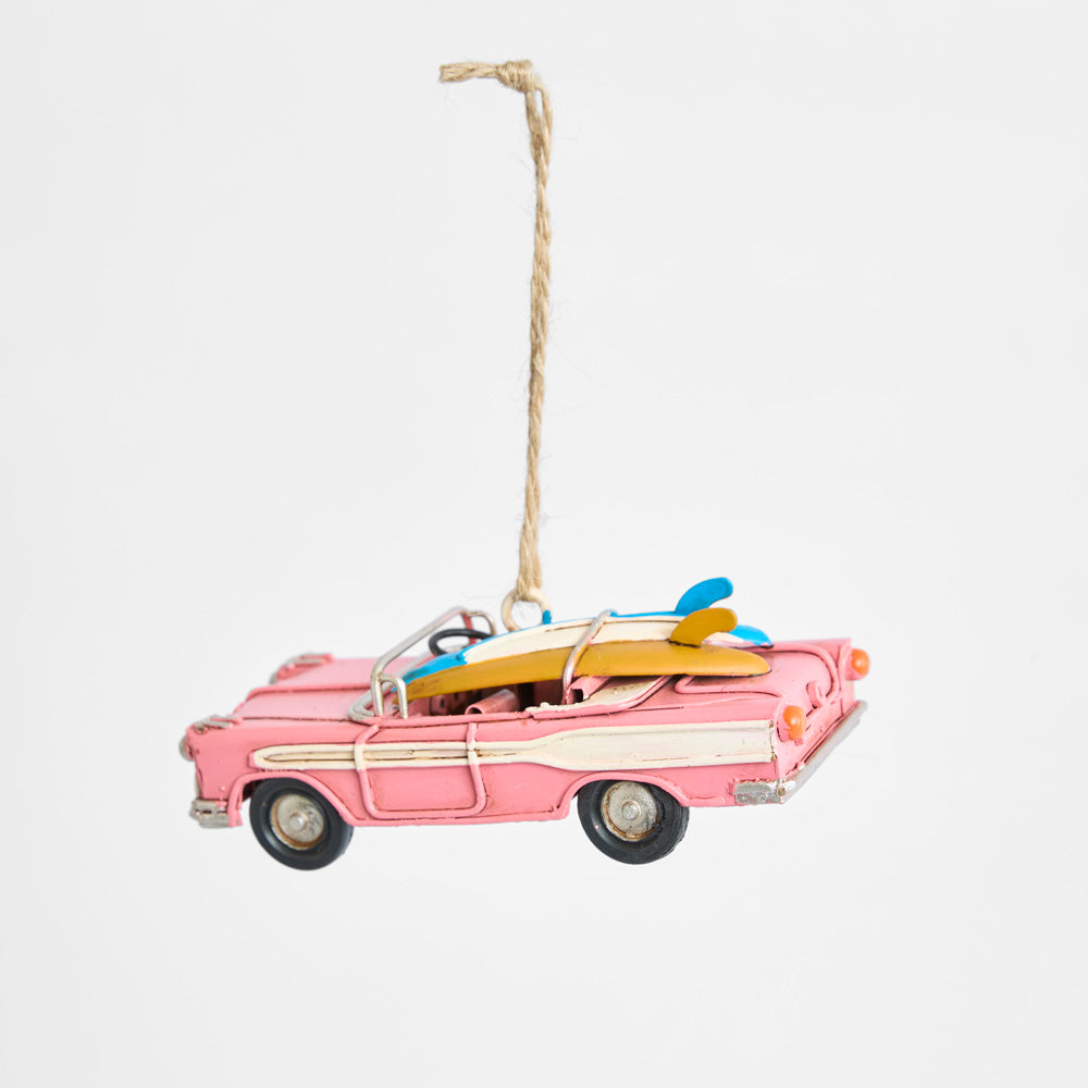 California Surfing Cadillac Tree Decoration