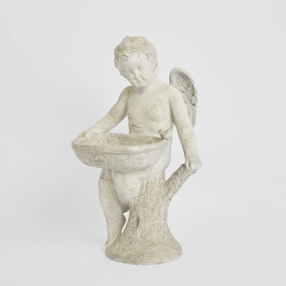 Cherub Statue Holding Bowl