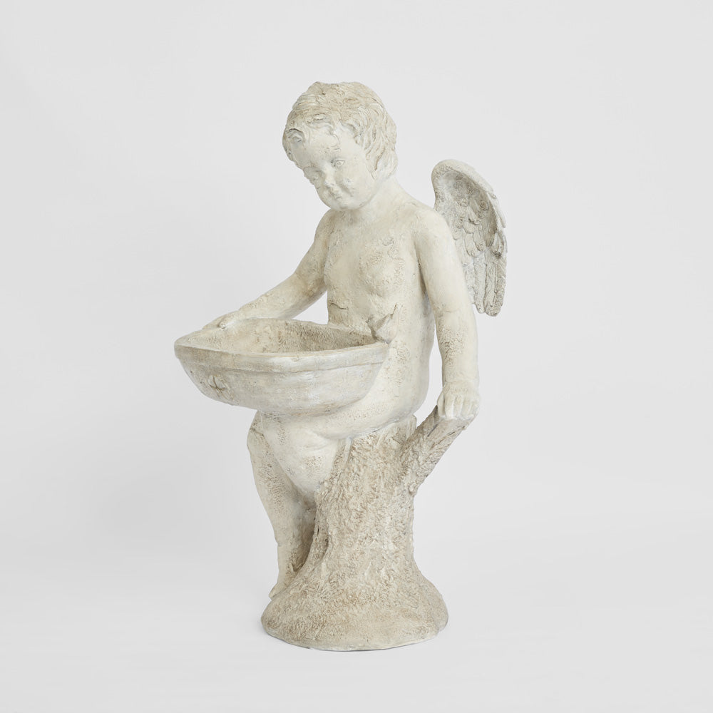 Cherub Statue Holding Bowl