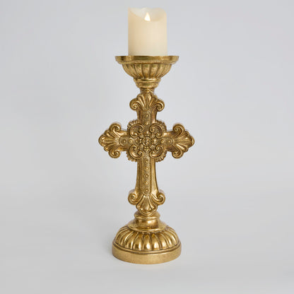 Fiesta Cross Candle Holder Gold