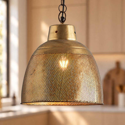 Riva Ceiling Pendant Small Antique Brass