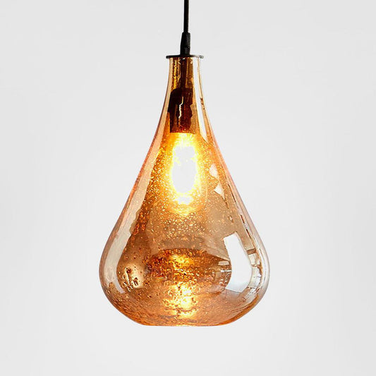 Lustre Teardrop Ceiling Pendant Pale Gold