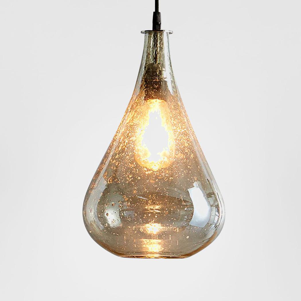 Lustre Teardrop Ceiling Pendant Pale Green