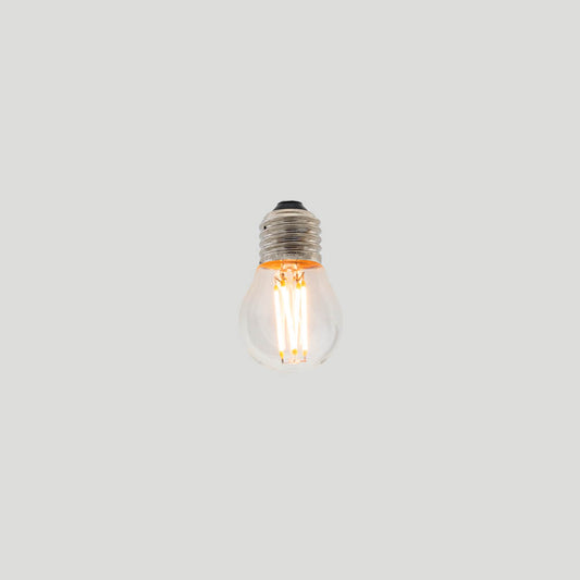 G45 Fancy Round E27 LED Filament - Clear Glass - 3W E27 2200k