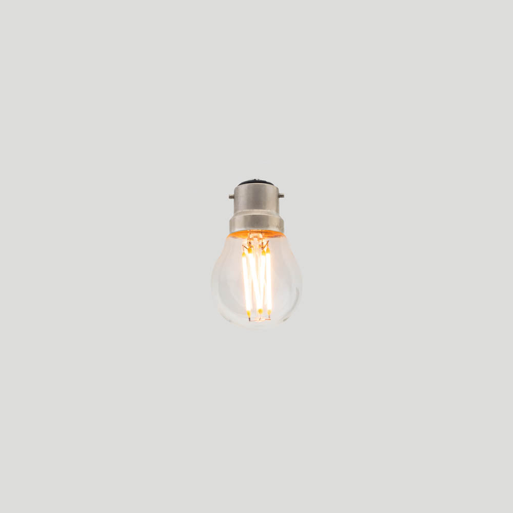 G45 Fancy Round B22 LED Filament - Clear Glass - 3W B22 2200k