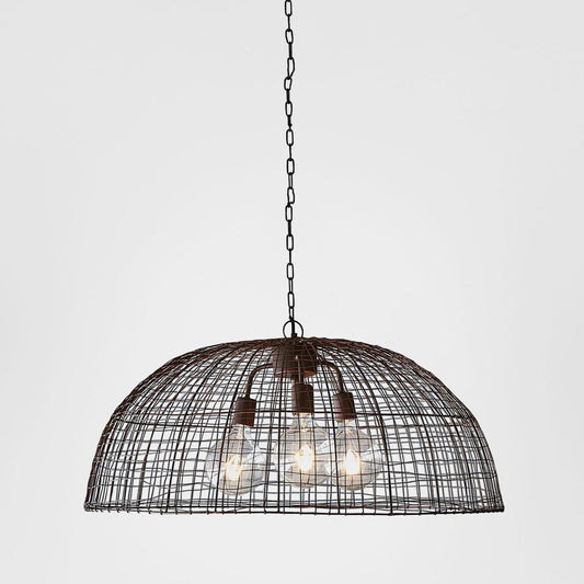 Cray Dome Ceiling Pendant Antique Copper