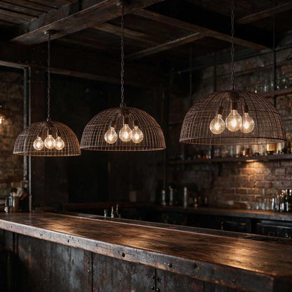 Cray Dome Ceiling Pendant Antique Copper