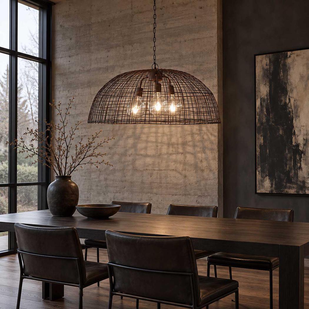 Cray Dome Ceiling Pendant Antique Copper