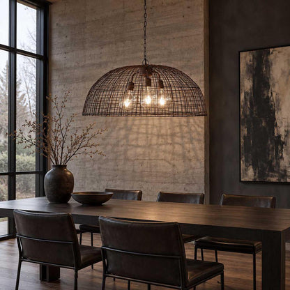 Cray Dome Ceiling Pendant Antique Copper