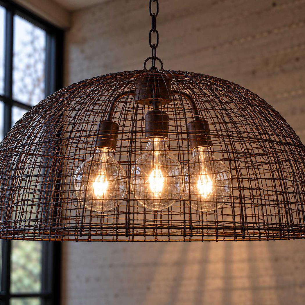 Cray Dome Ceiling Pendant Antique Copper