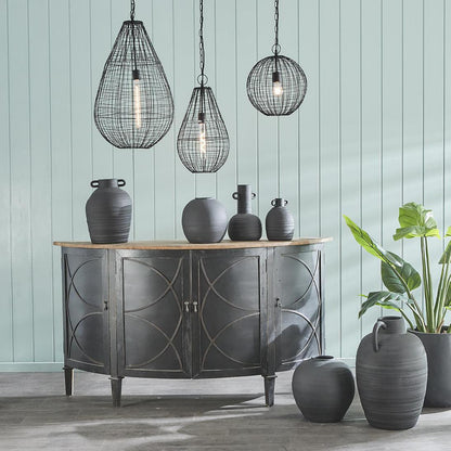 Cray Ball Ceiling Pendant Small Black