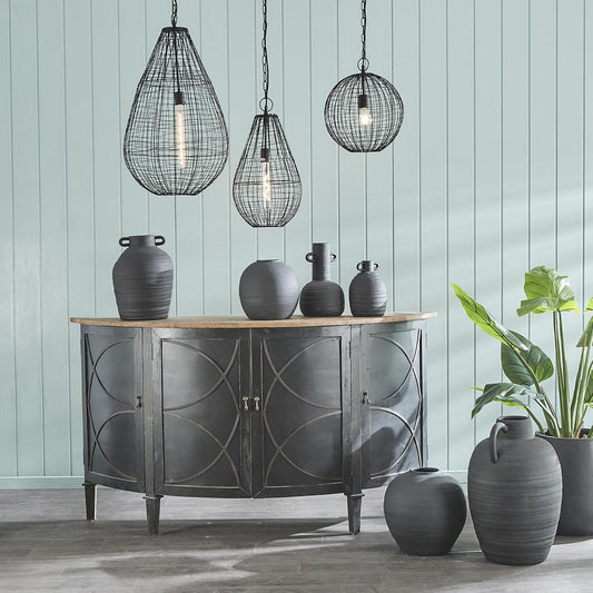Cray Ball Ceiling Pendant Small Black