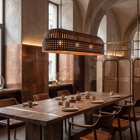 Esch Ceiling Pendant Extra Long Rust