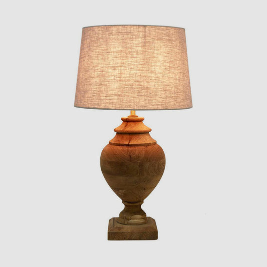 Amphora Table Lamp Base Small Dark Natural- Base Only
