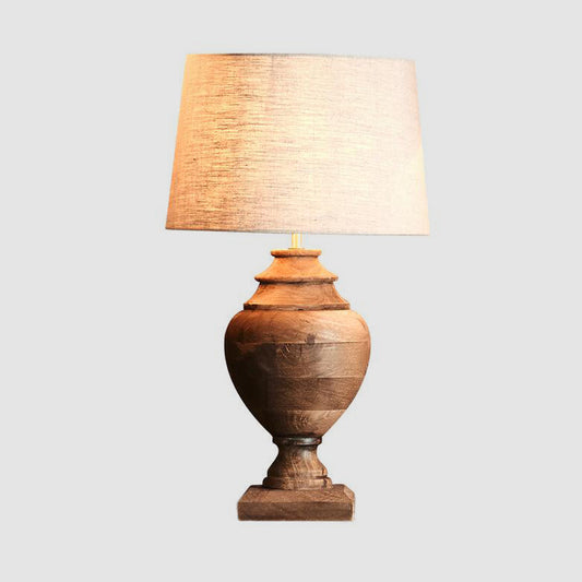 Amphora Table Lamp Base Small Dark Natural- Base Only