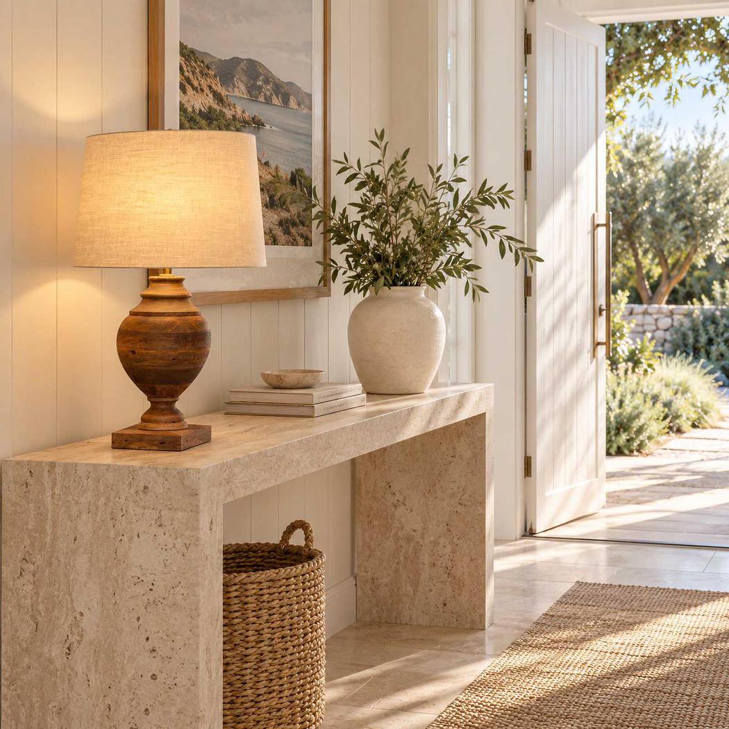Amphora Table Lamp Base Small Dark Natural- Base Only
