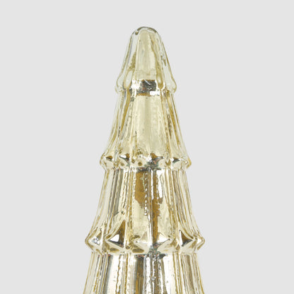 Layered Golden Glass Cone Tree Large