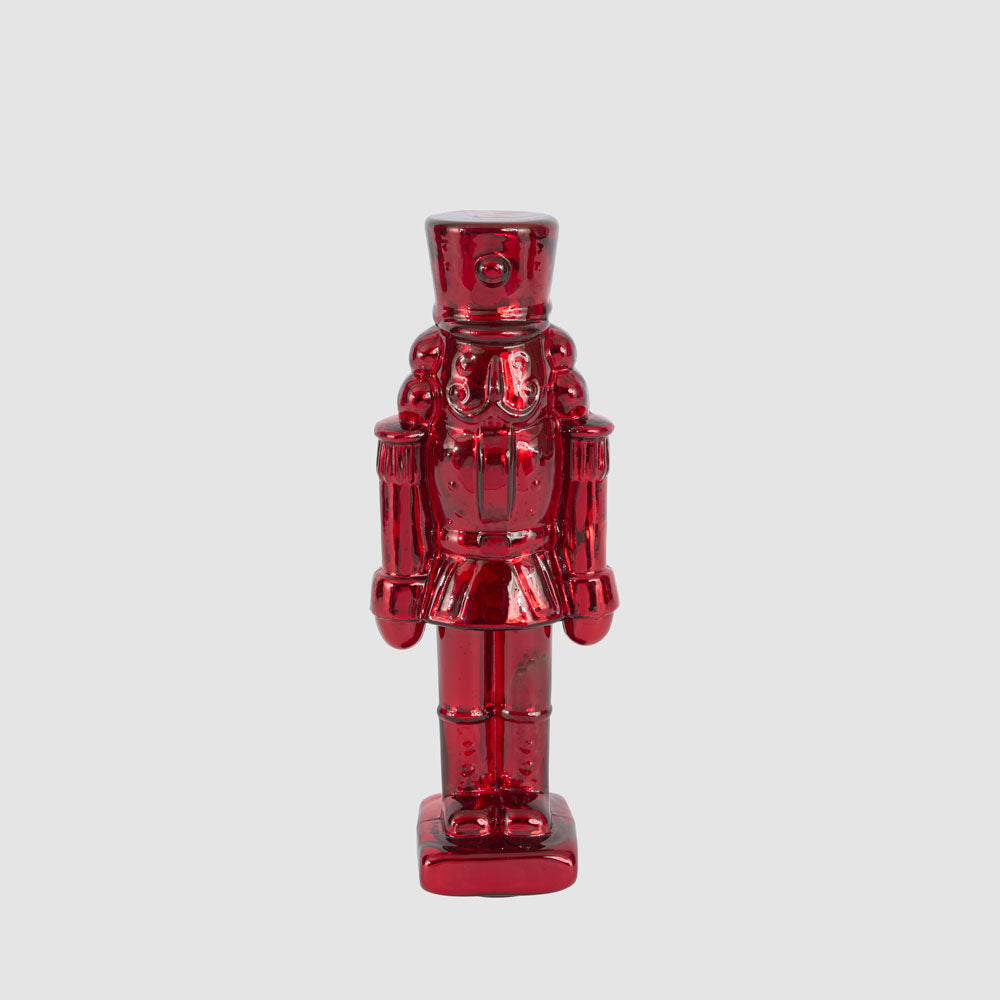 Glass Nutcracker Large Red
