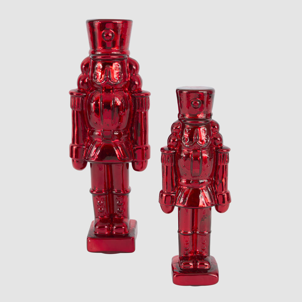 Glass Nutcracker Small Red